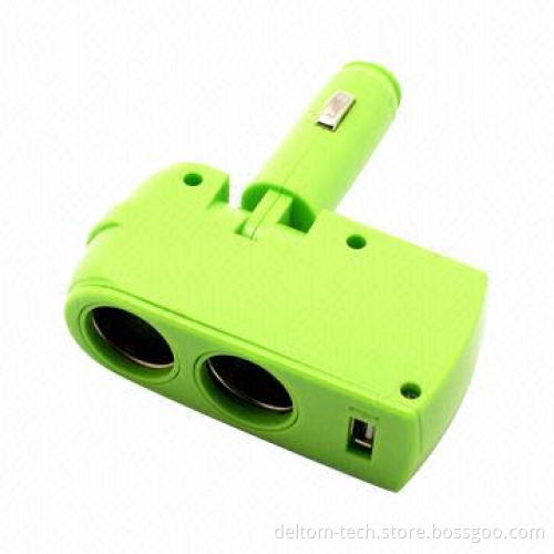 Car cigarette lighter, 5V/2.1A, three sockets